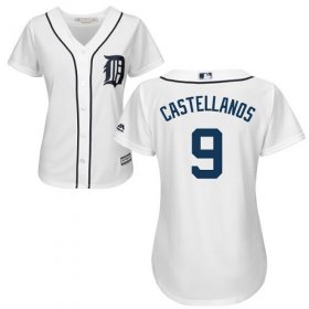 Wholesale Cheap Tigers #9 Nick Castellanos White Home Women\'s Stitched MLB Jersey