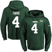 Wholesale Cheap Nike Packers #4 Brett Favre Green Name & Number Pullover NFL Hoodie