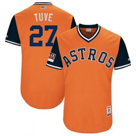 Wholesale Cheap Astros #27 Jose Altuve Orange \"Tuve\" Players Weekend Authentic Stitched MLB Jersey
