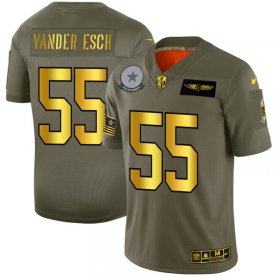 Wholesale Cheap Dallas Cowboys #55 Leighton Vander Esch NFL Men\'s Nike Olive Gold 2019 Salute to Service Limited Jersey
