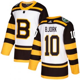 Wholesale Cheap Adidas Bruins #10 Anders Bjork White Authentic 2019 Winter Classic Youth Stitched NHL Jersey