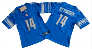 Cheap Women's Detroit Lions #14 Amon-Ra St. Brown Blue 2023 F.U.S.E. Vapor Limited Football Stitched Jersey(Run Smaller)