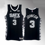 Wholesale Men' San Antonio Spurs #3 Keldon Johnson 2022-23 Black Stitched Jersey