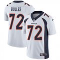 Wholesale Cheap Nike Broncos #72 Garett Bolles White Men's Stitched NFL Vapor Untouchable Limited Jersey