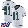 Wholesale Cheap Nike Eagles #91 Fletcher Cox White Men's Stitched NFL 100th Season Vapor Limited Jersey