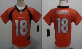 Wholesale Cheap Toddler Nike Broncos #18 Peyton Manning Orange Team Color Stitched NFL Elite Jersey