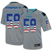 Wholesale Cheap Nike Panthers #59 Luke Kuechly Lights Out Grey Men's Stitched NFL Elite USA Flag Fashion Jersey