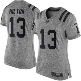 Wholesale Cheap Nike Colts #13 T.Y. Hilton Gray Women\'s Stitched NFL Limited Gridiron Gray Jersey