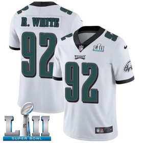 Wholesale Cheap Nike Eagles #92 Reggie White White Super Bowl LII Men\'s Stitched NFL Vapor Untouchable Limited Jersey