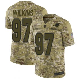 Wholesale Cheap Nike Dolphins #97 Christian Wilkins Camo Men\'s Stitched NFL Limited 2018 Salute To Service Jersey