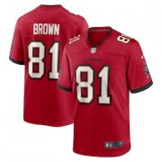 Wholesale Cheap Men's Tampa Bay Buccaneers #81 Antonio Brown Nike Red Game Jersey