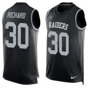 Wholesale Cheap Nike Raiders #30 Jalen Richard Black Team Color Men's Stitched NFL Limited Tank Top Jersey