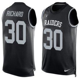 Wholesale Cheap Nike Raiders #30 Jalen Richard Black Team Color Men\'s Stitched NFL Limited Tank Top Jersey