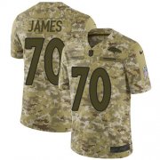 Wholesale Cheap Nike Broncos #70 Ja'Wuan James Camo Men's Stitched NFL Limited 2018 Salute To Service Jersey