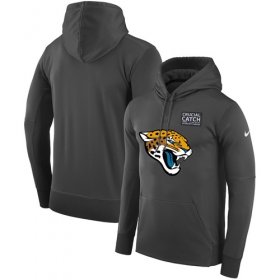 Wholesale Cheap NFL Men\'s Jacksonville Jaguars Nike Anthracite Crucial Catch Performance Pullover Hoodie