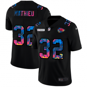 Cheap Kansas City Chiefs #32 Tyrann Mathieu Men\'s Nike Multi-Color Black 2020 NFL Crucial Catch Vapor Untouchable Limited Jersey