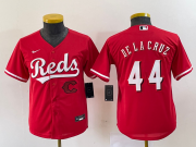 Wholesale Cheap Youth Cincinnati Reds #44 Elly De La Cruz Red Cool Base Stitched Baseball Jersey1