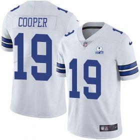 Wholesale Cheap Men\'s Dallas Cowboys #19 Amari Cooper 60th Anniversary White Vapor Untouchable Stitched NFL Nike Limited Jersey