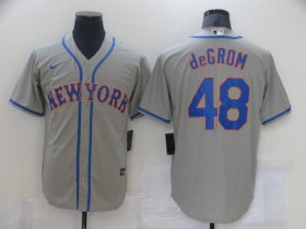 Wholesale Cheap Men New York Mets 48 Degrom Grey Game Nike MLB Jerseys
