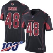 Wholesale Cheap Nike Cardinals #48 Isaiah Simmons Black Men's Stitched NFL Limited Rush 100th Season Jersey