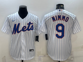 Wholesale Cheap Men\'s New York Mets #9 Brandon Nimmo White Cool Base Stitched Baseball Jersey