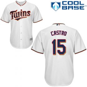 Wholesale Cheap Twins #15 Jason Castro White Cool Base Stitched Youth MLB Jersey