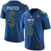Wholesale Cheap Nike Lions #5 Matt Prater Navy Men's Stitched NFL Limited NFC 2017 Pro Bowl Jersey