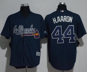 Wholesale Cheap Braves #44 Hank Aaron Blue New Cool Base Stitched MLB Jersey