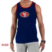 Wholesale Cheap Men's Nike NFL San Francisco 49ers Sideline Legend Authentic Logo Tank Top Dark Blue