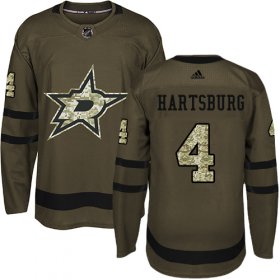 Wholesale Cheap Adidas Stars #4 Craig Hartsburg Green Salute to Service Stitched NHL Jersey