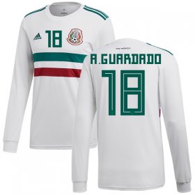 Wholesale Cheap Mexico #18 A.Guardado Away Long Sleeves Soccer Country Jersey