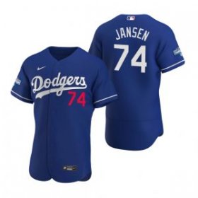 Wholesale Cheap Los Angeles Dodgers #74 Kenley Jansen Royal 2020 World Series Champions Jersey