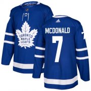 Wholesale Cheap Adidas Maple Leafs #7 Lanny McDonald Blue Home Authentic Stitched NHL Jersey