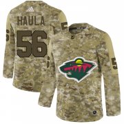 Wholesale Cheap Adidas Wild #56 Erik Haula Camo Authentic Stitched NHL Jersey