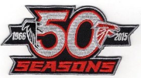 Wholesale Cheap Stitched Atlanta Falcons 50th 1966-2015 Seasons Jersey Patch