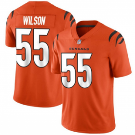 Wholesale Cheap Men\'s Orange Cincinnati Bengals #55 Logan Wilson 2021 New Vapor Untouchable Limited Stitched Jersey