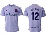 Wholesale Cheap Men 2021-2022 Club Barcelona away aaa version purple 12 Soccer Jersey