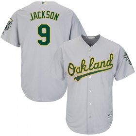 Wholesale Cheap Athletics #9 Reggie Jackson Grey Cool Base Stitched Youth MLB Jersey