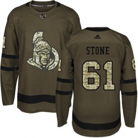 Wholesale Cheap Adidas Senators #61 Mark Stone Green Salute to Service Stitched Youth NHL Jersey
