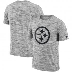 Wholesale Cheap Pittsburgh Steelers Nike Sideline Legend Velocity Travel Performance T-Shirt Heathered Black