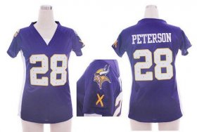 Wholesale Cheap Nike Vikings #28 Adrian Peterson Purple Team Color Draft Him Name & Number Top Women\'s Stitched NFL Elite Jersey