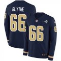 Wholesale Cheap Nike Rams #66 Austin Blythe Navy Blue Team Color Men's Stitched NFL Limited Therma Long Sleeve Jersey