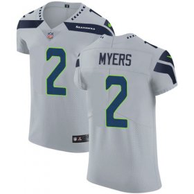 Wholesale Cheap Nike Seahawks #2 Jason Myers Grey Alternate Men\'s Stitched NFL Vapor Untouchable Elite Jersey