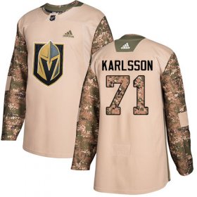 Wholesale Cheap Adidas Golden Knights #71 William Karlsson Camo Authentic 2017 Veterans Day Stitched NHL Jersey