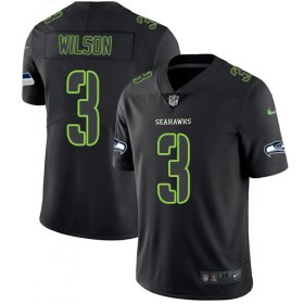 Wholesale Cheap Nike Seahawks #3 Russell Wilson Black Men\'s Stitched NFL Limited Rush Impact Jersey