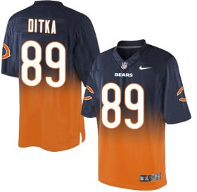 Wholesale Cheap Nike Bears #89 Mike Ditka Navy Blue/Orange Men\'s Stitched NFL Elite Fadeaway Fashion Jersey