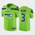 Wholesale Cheap Seattle Seahawks #3 Russell Wilson Green Men's Nike Big Team Logo Vapor Limited NFL Jersey