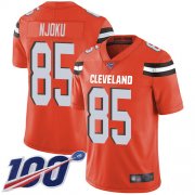 Wholesale Cheap Nike Browns #85 David Njoku Orange Alternate Men's Stitched NFL 100th Season Vapor Limited Jersey