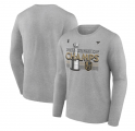 Wholesale Cheap Men's Vegas Golden Knights Heather Gray 2023 Stanley Cup Champions Locker Room Long Sleeve T-Shirt