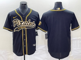 Wholesale Cheap Men's Pittsburgh Pirates Blank Black Cool Base Stitched Baseball Jersey
